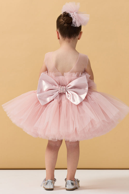 Beli İnci Kemerli Elbise