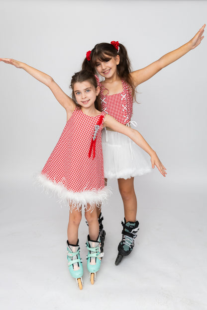 Berry Feather Dress