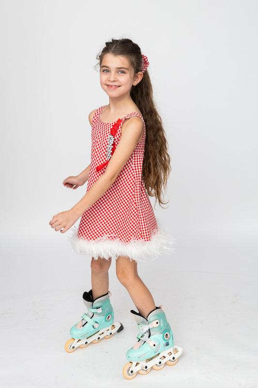 Berry Feather Dress