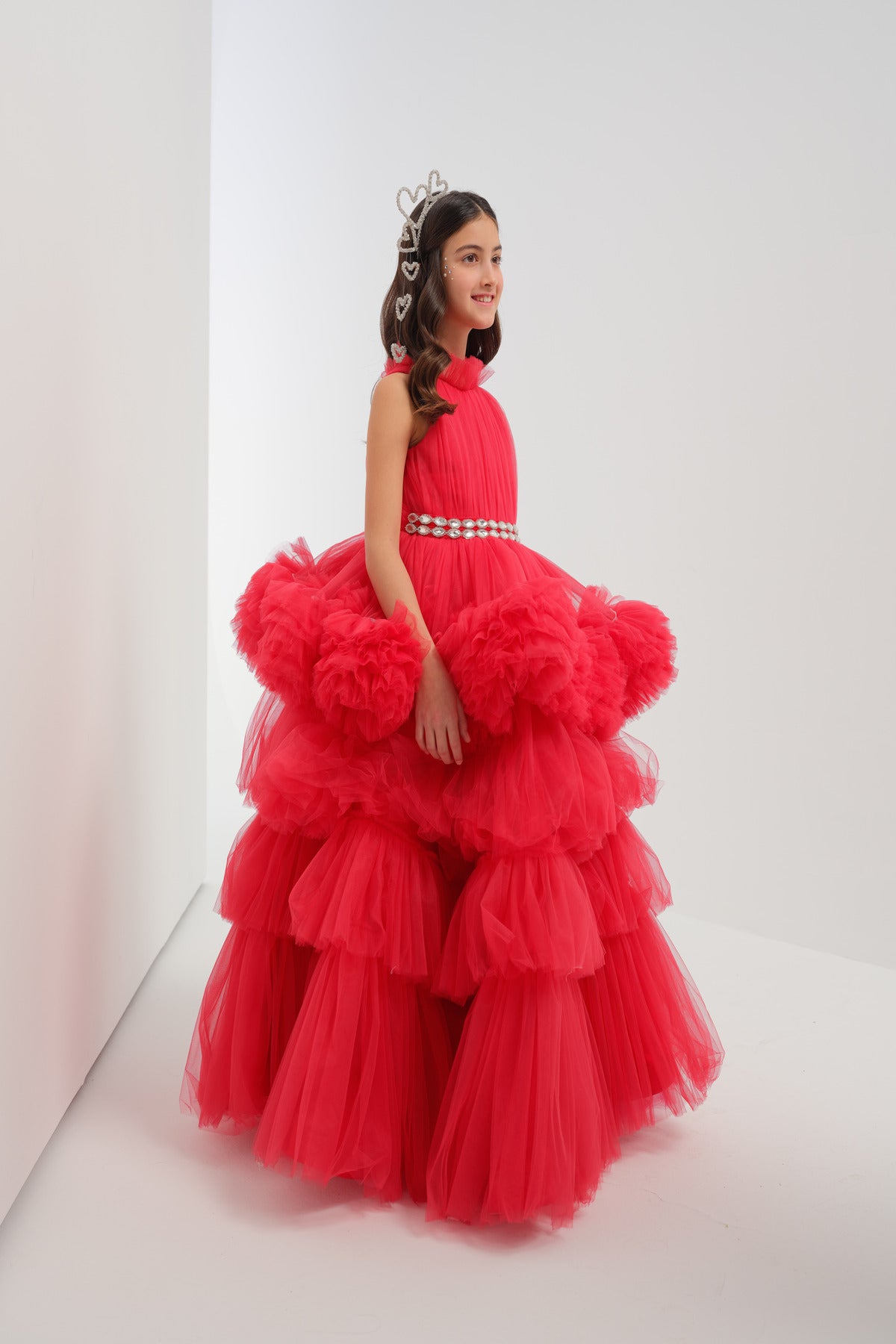 Grenli, Kabarık Kırmızı Tül Elbise