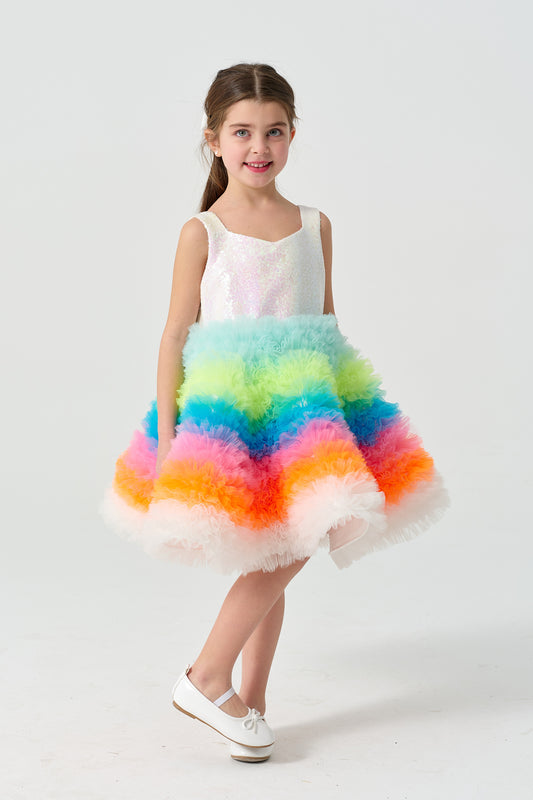 Neon Gökkuşağı Elbise