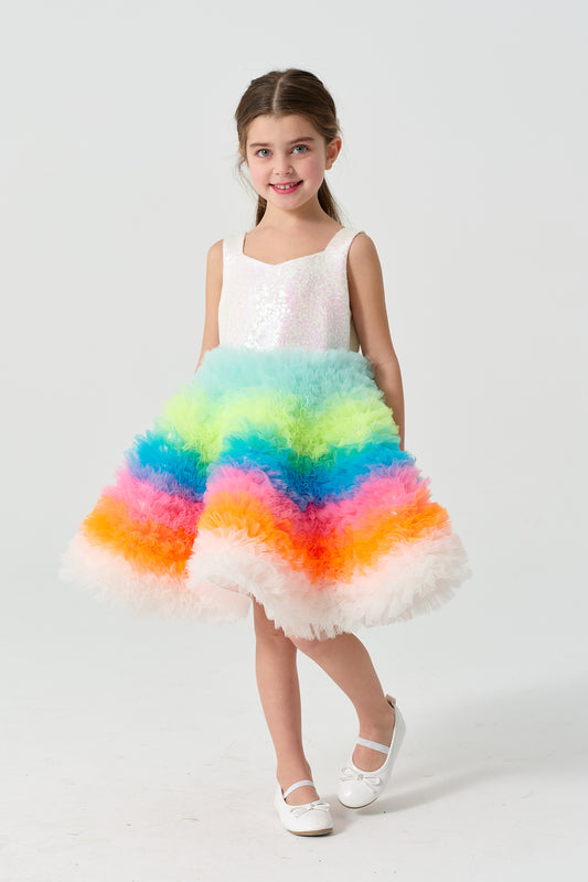 Neon Gökkuşağı Elbise