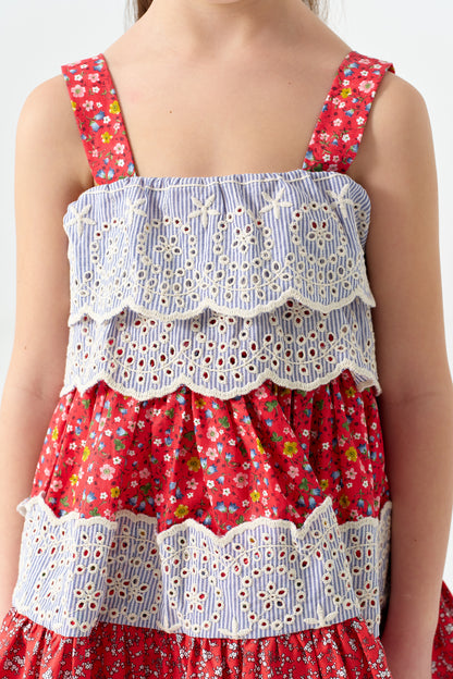 Kırmızı Çiçekli Jile Elbise