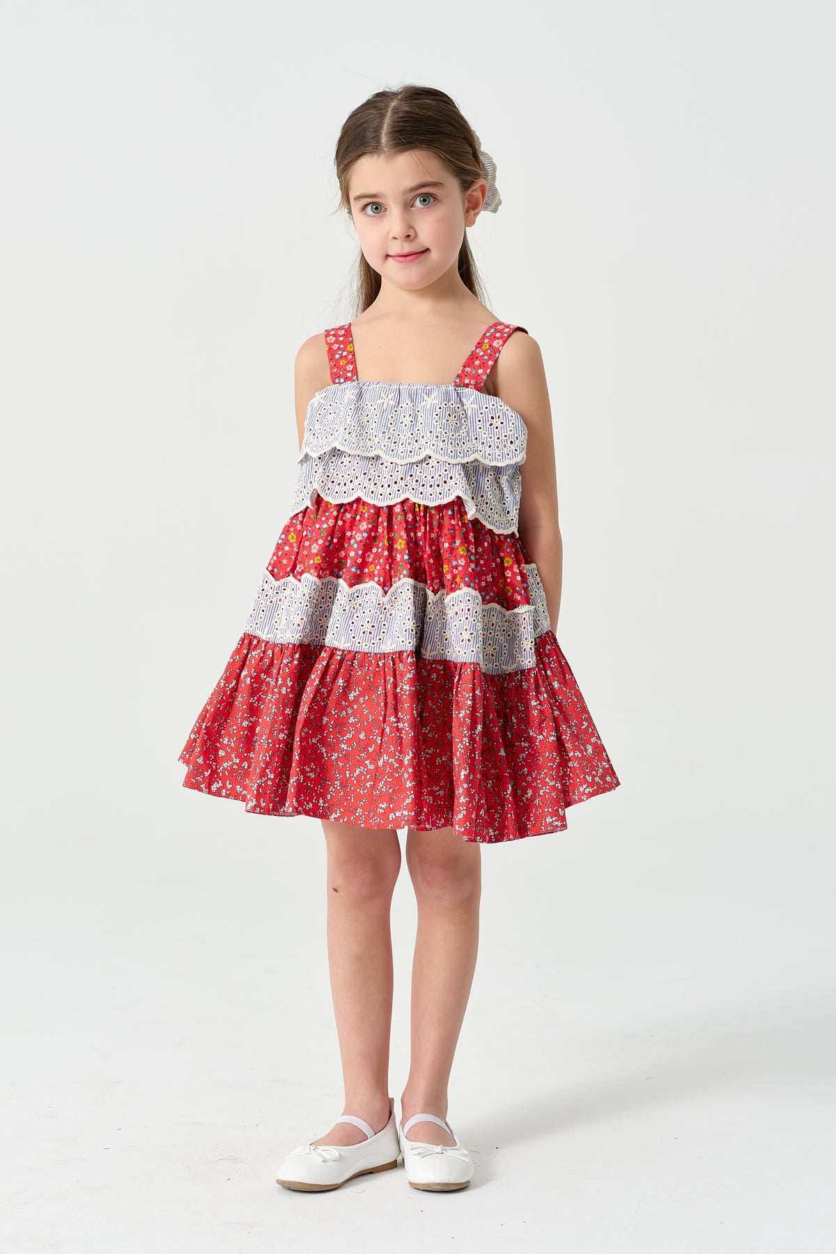 Kırmızı Çiçekli Jile Elbise