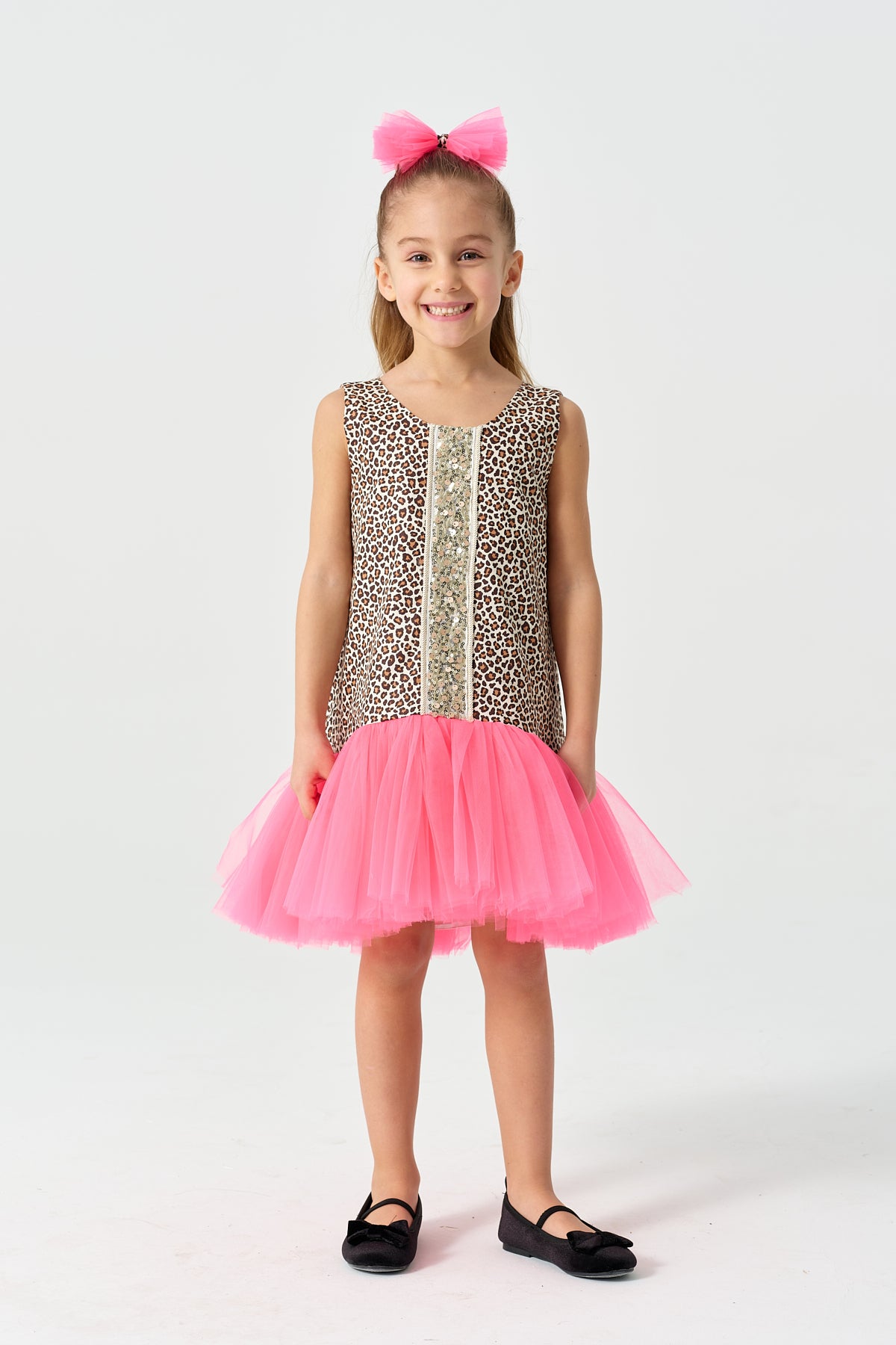 Leopar Desenli Elbise