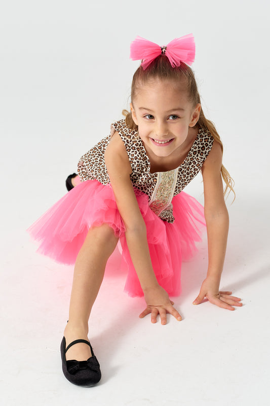 Leopar Desenli Elbise