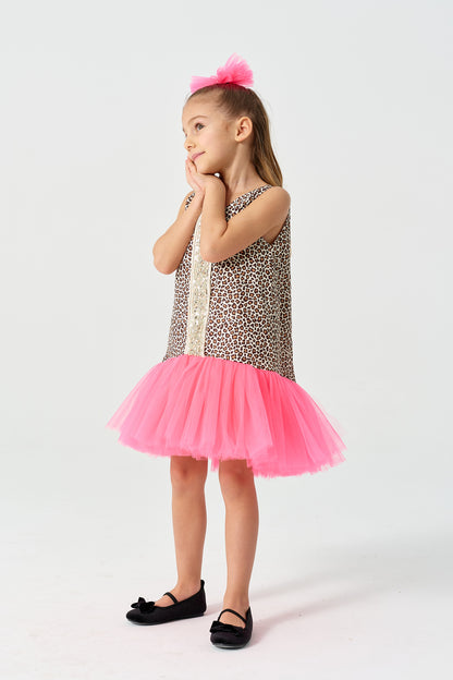 Leopar Desenli Elbise