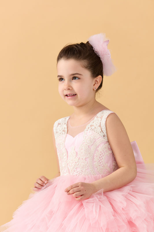 Eteği Volan Fırfırlı Elbise