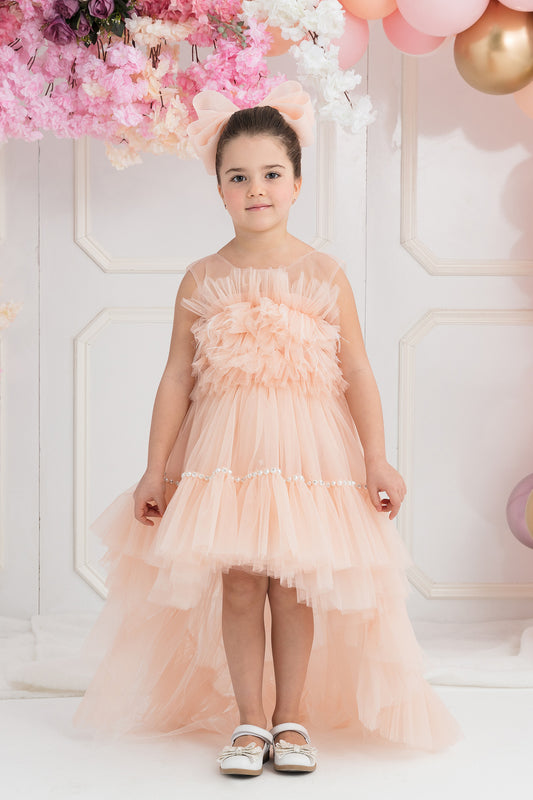 Pudra Tüylü Elbise