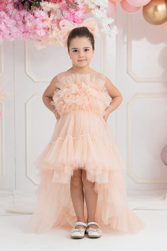 Pudra Tüylü Elbise