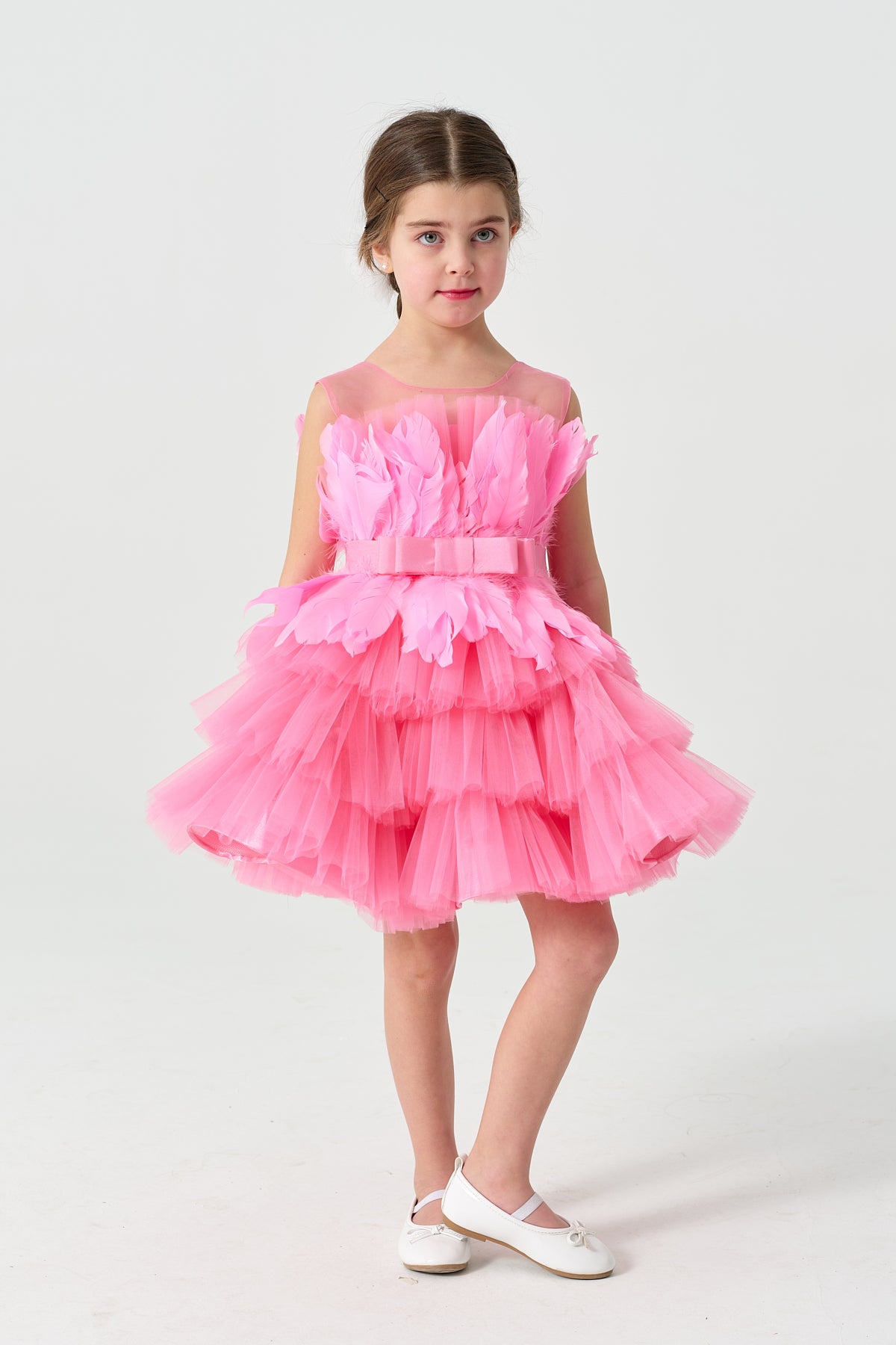 Pembe Tüylü Elbise